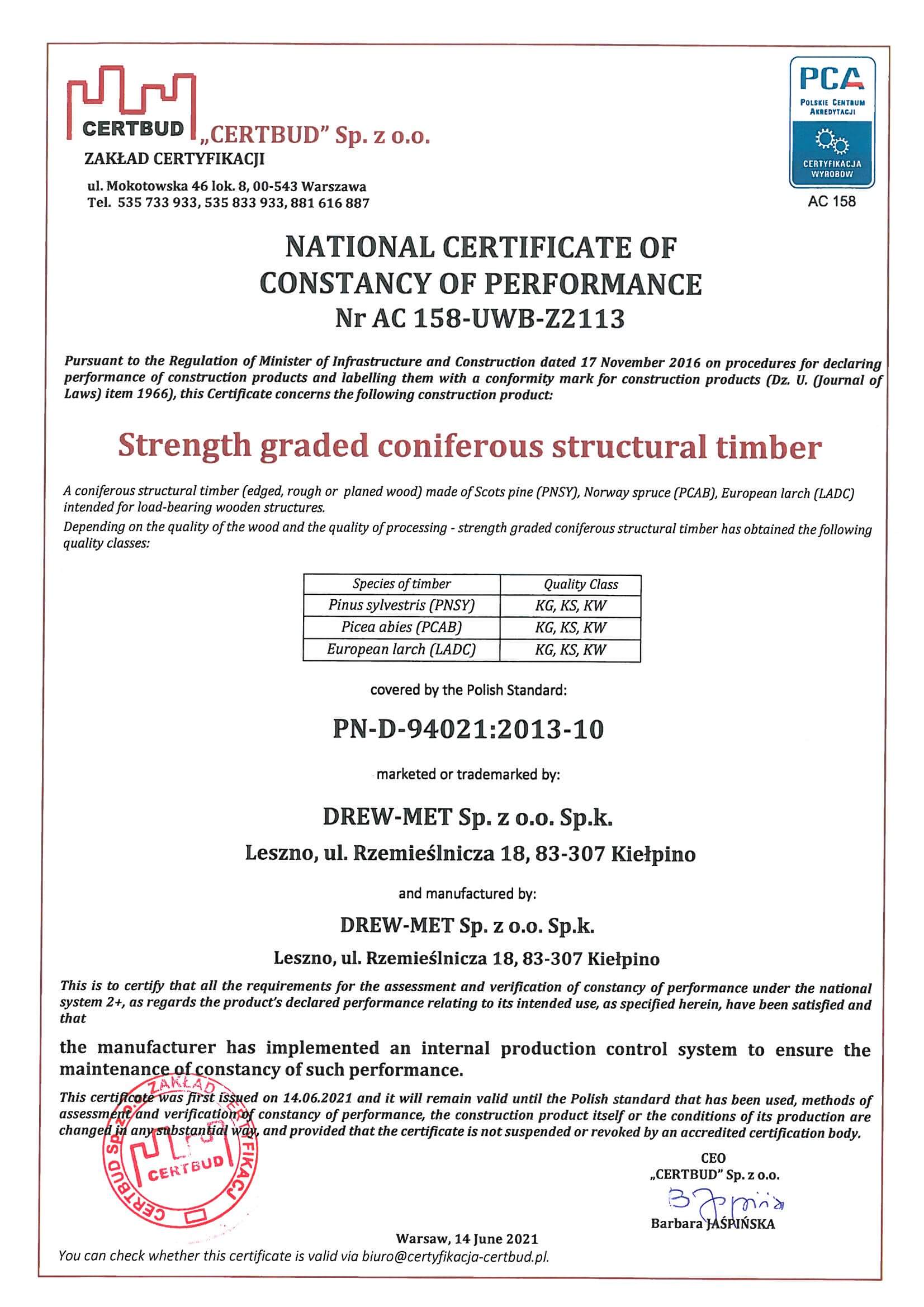 certificate CE